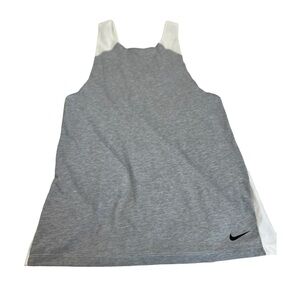 NIKE | dri fit gray and white activewear tank womens XS